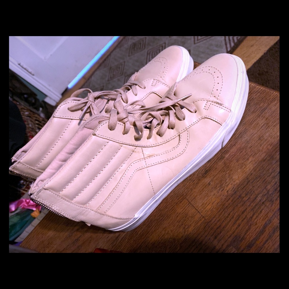 High top leather Vans